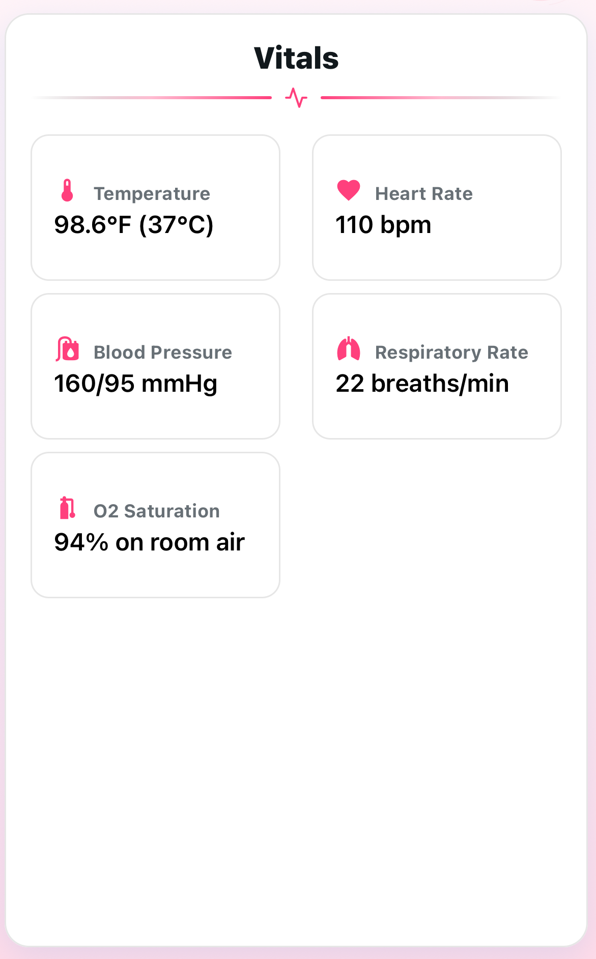 Diagnose It app - Basic Info & Chief Complaint screen